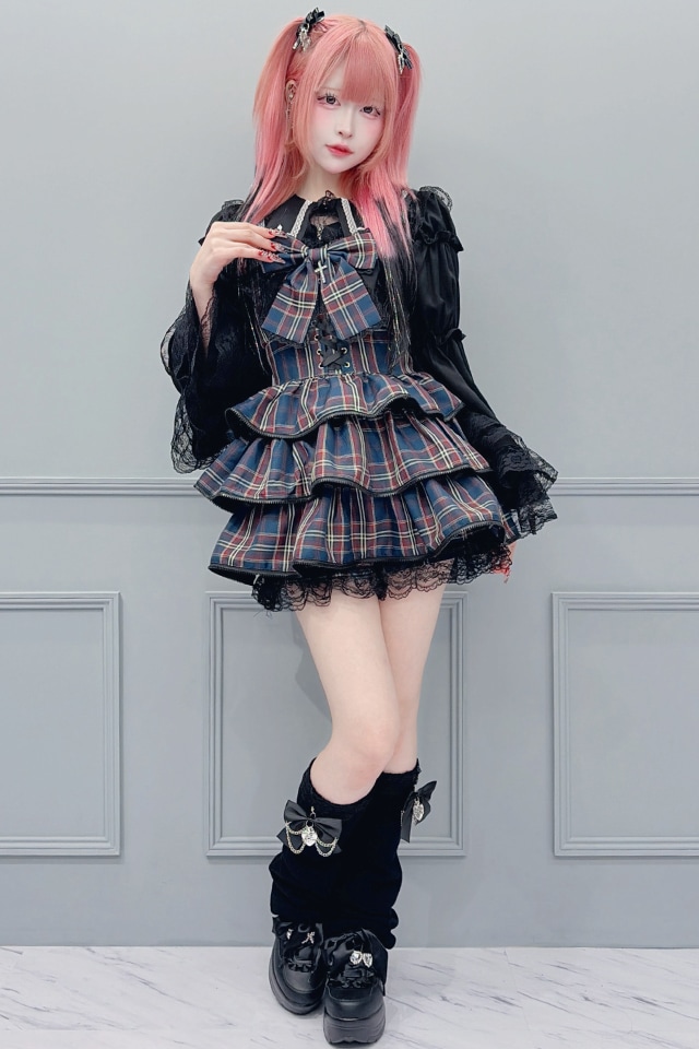 MA*RS】【2点SET】ZIPフリルキャミワンピース - BLK/RED size-F | 地雷