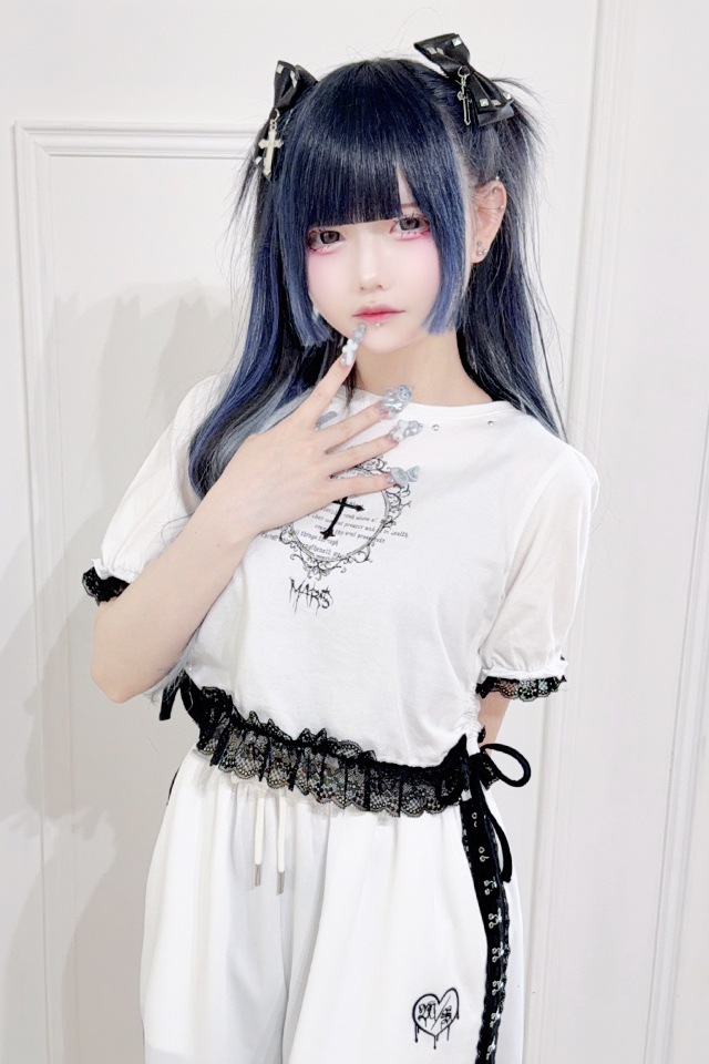 MA*RS】短丈クロストップス - ホワイト size-F | 地雷系・量産型の