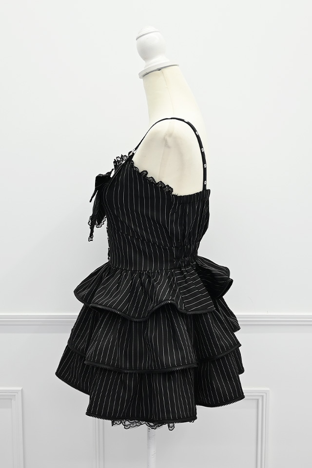 MA*RS】【2点SET】ZIPフリルキャミワンピース - BLK/BLK size-F | 地雷
