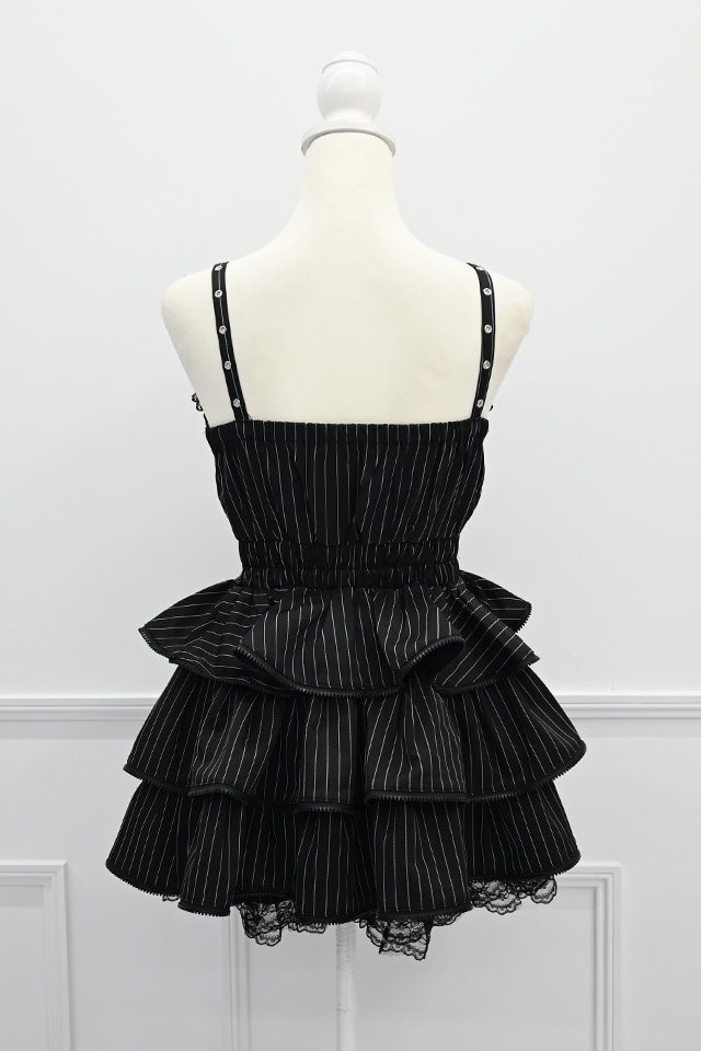 MA*RS】【2点SET】ZIPフリルキャミワンピース - BLK/BLK size-F | 地雷