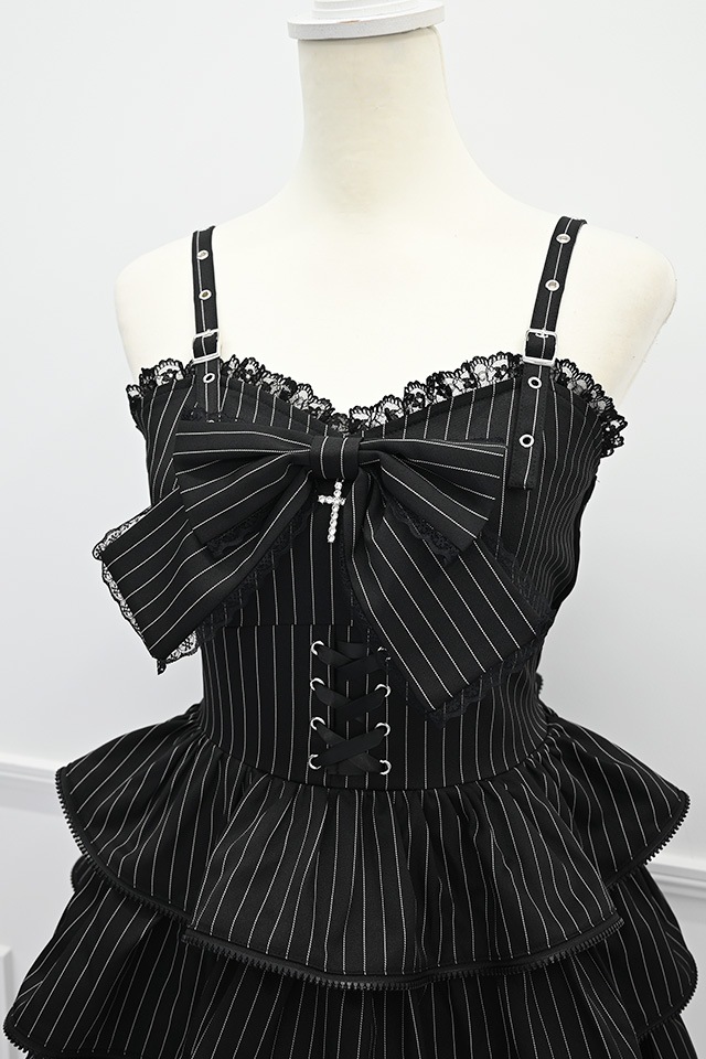 MA*RS】【2点SET】ZIPフリルキャミワンピース - BLK/BLK size-F | 地雷