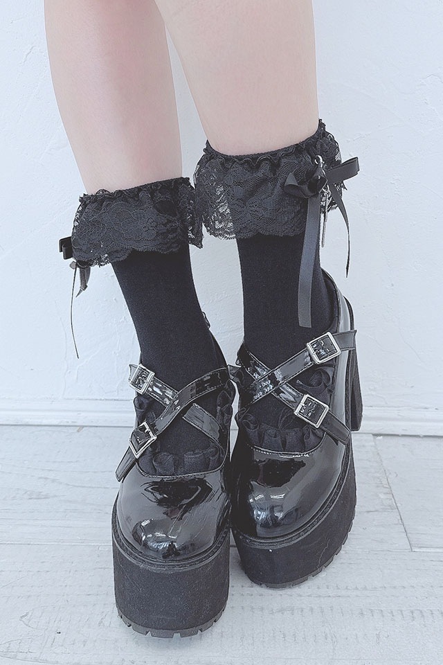 MA*RS】オリジナルクロス付きソックス - ブラック size-F | 地雷