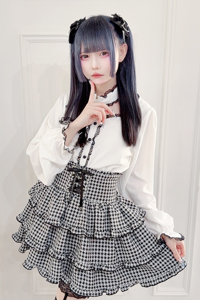 MA*RS】クロスチョーカー付きブラウス - ホワイト size-F | 地雷系