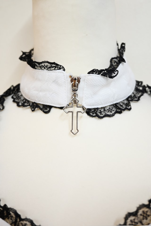 MA*RS】クロスチョーカー付きブラウス - ホワイト size-F | 地雷系