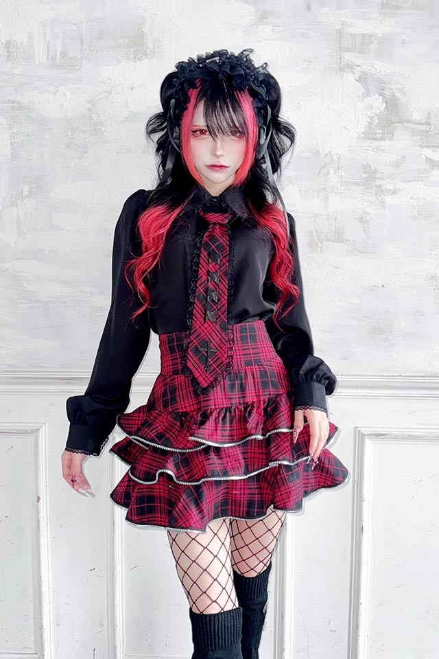 MA*RS】【通販限定販売】ZIPフリルスカパン - レッド size-F