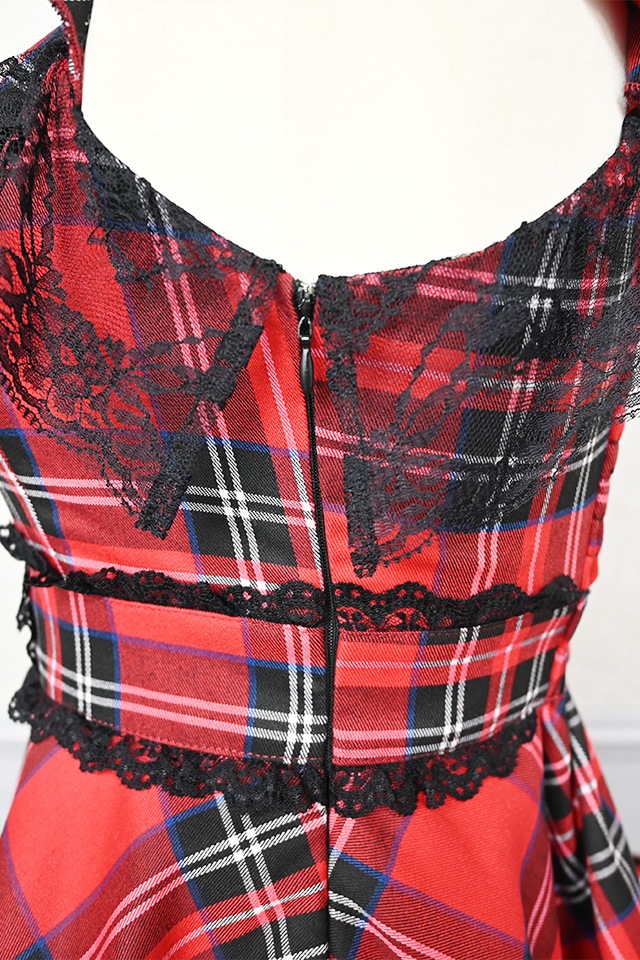 Princess Melody】チェックDOLLYキャミワンピース - レッド size-F