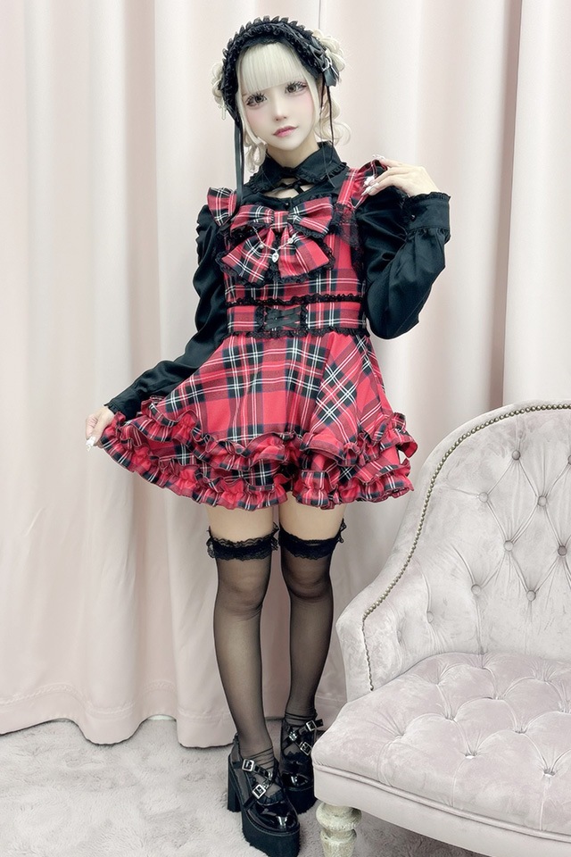 Princess Melody】チェックDOLLYキャミワンピース - レッド size-F