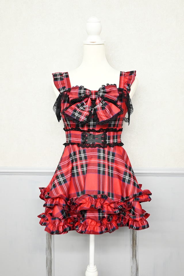 Princess Melody】チェックDOLLYキャミワンピース - レッド size-F