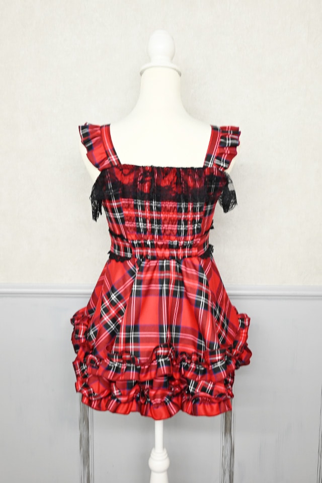 Princess Melody】チェックDOLLYキャミワンピース - レッド size-F