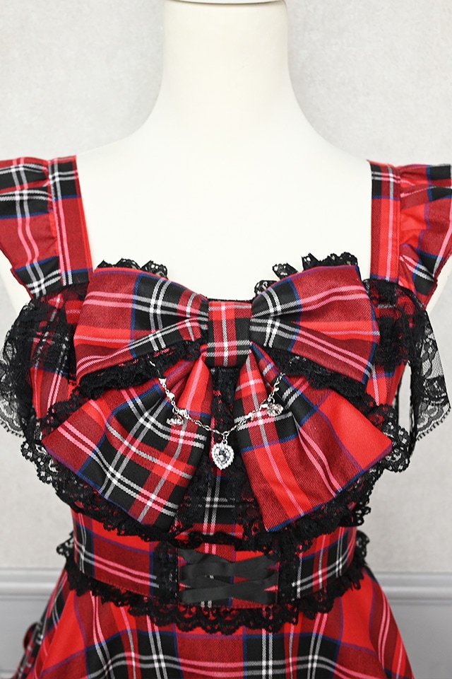 Princess Melody】チェックDOLLYキャミワンピース - レッド size-F