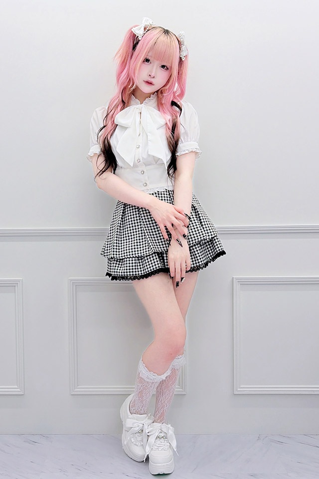 marchaprilmay スプリングブラウス　ホワイト MA*RS】短丈ボウタイブラウス - ホワイト size-F | 地雷系・量産型の