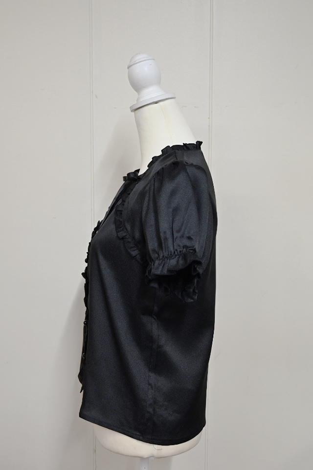 MARS ケープブラウス MA*RS】ケープ風フリルブラウス - BLK/BLK size-F | 地雷系