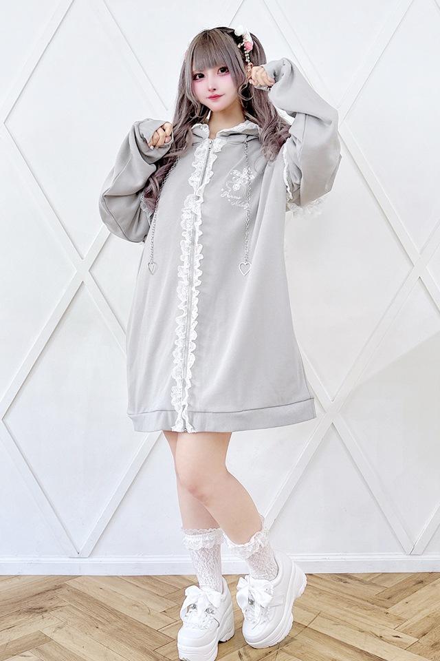 あ*様 mari'srock マリズロック うさ耳 パーカー グレー L MARI'S ROCK(マリズロック)/商品一覧ページ