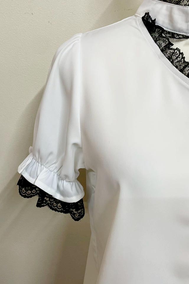 新品未使用✩︎ROUS❤︎袖フリル ブラウス❤︎ホワイト 1_000000006469.jpg