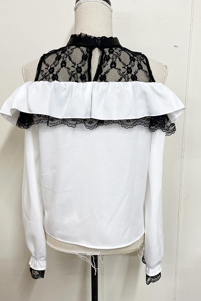 MA*RS】肩開きフリルスライダーブラウス - ホワイト size-F | 地雷系