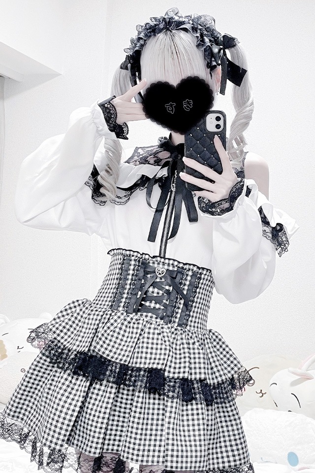 MA*RS】肩開きフリルスライダーブラウス - ホワイト size-F | 地雷系