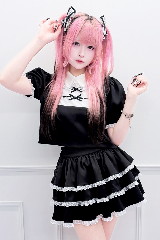 ��Princess Melody�ۡ�2��SET�ۥ��֥��ܤ�졼���ơ��ץ��åȥ��å� - �֥�å� size-F