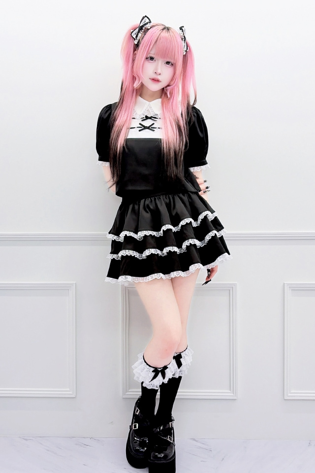 ��Princess Melody�ۡ�2��SET�ۥ��֥��ܤ�졼���ơ��ץ��åȥ��å� - �֥�å� size-F