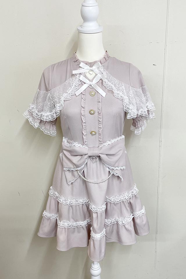 ☆46%OFF☆【Princess Melody】レースラッフルワンピース - ピンク  