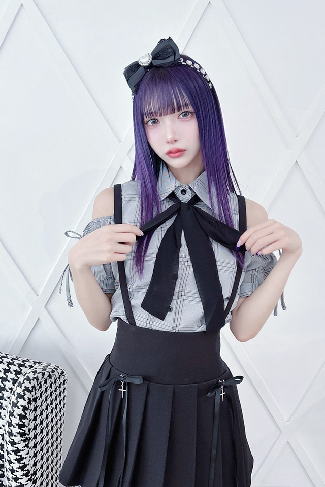 ��MA*RS�۸����������å��֥饦�� - BLK/�ۥ磻�� size-F