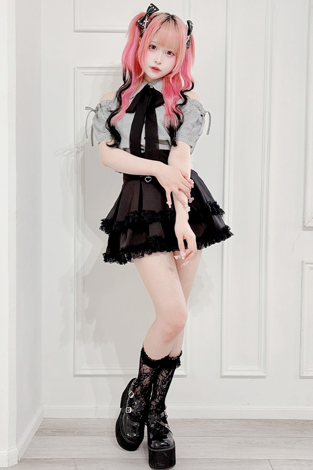 ��MA*RS�۸����������å��֥饦�� - BLK/�ۥ磻�� size-F