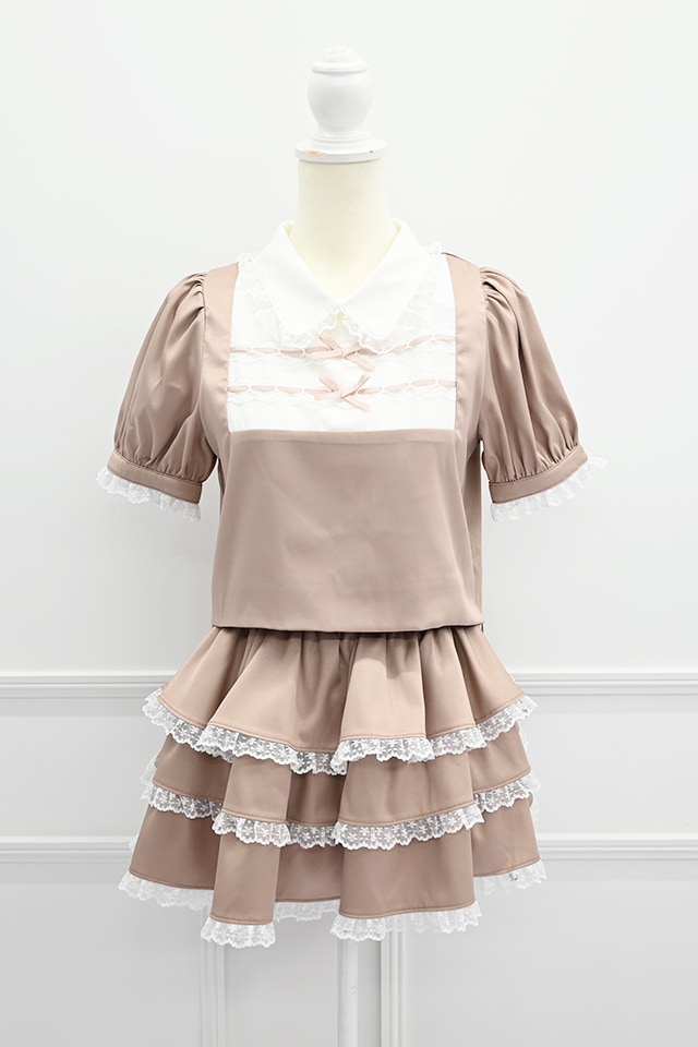 Princess Melody】【2点SET】ダブルりぼんレーステープセットアップ