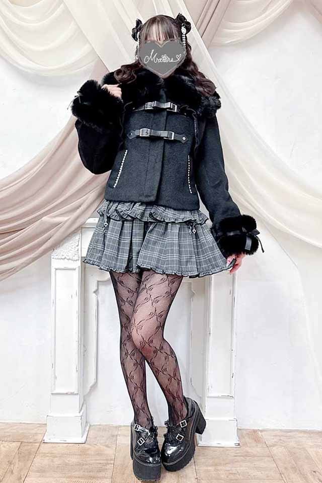 MA*RS】【さきまるちゃんコラボ】リボンベルトショートコート