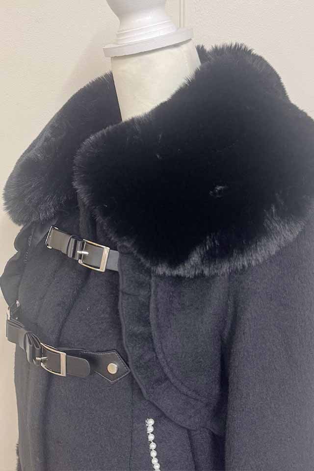 【きりまるちゃんコラボ】ビジューリボン付きショートコート MA*RS（アメーバーマーズ）の「【さきまるちゃんコラボ