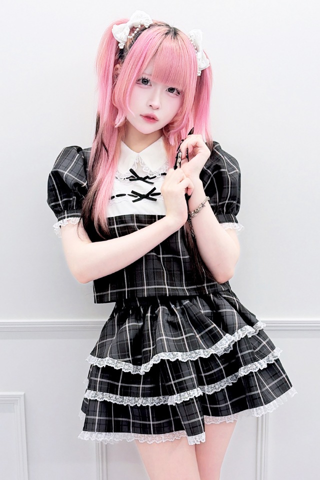 ��Princess Melody�ۡ�2��SET�ۥ��֥��ܤ�졼���ơ��ץ��åȥ��å� - BLK/�ۥ磻�� size-F