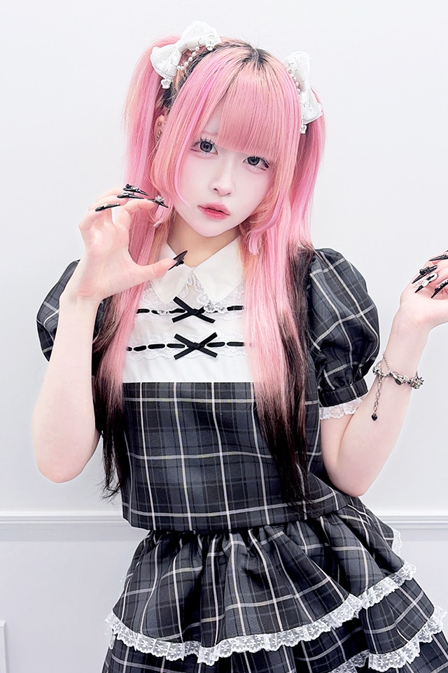 ��Princess Melody�ۡ�2��SET�ۥ��֥��ܤ�졼���ơ��ץ��åȥ��å� - BLK/�ۥ磻�� size-F