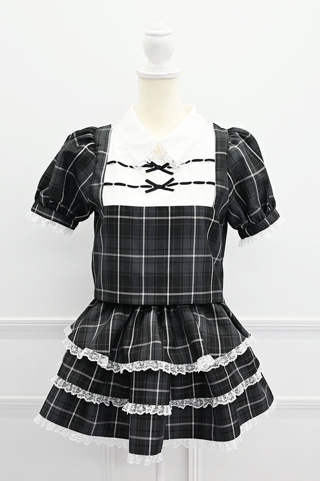 ��Princess Melody�ۡ�2��SET�ۥ��֥��ܤ�졼���ơ��ץ��åȥ��å� - BLK/�ۥ磻�� size-F