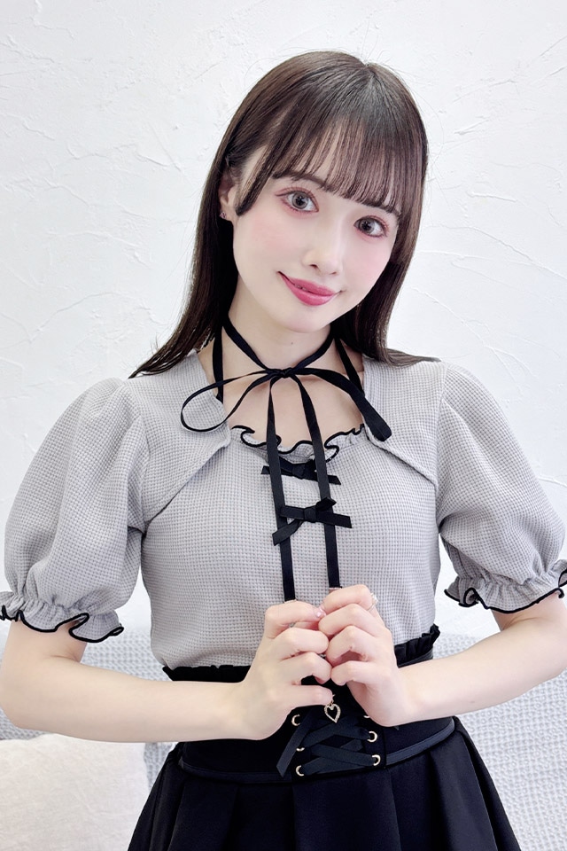 MA＊RS♡ma*rs♡MARS♡mars♡マーズ♡配色リボンレーストップス♡ MA*RS】肩フリルちびリボンレーストップス - ピンク size-F