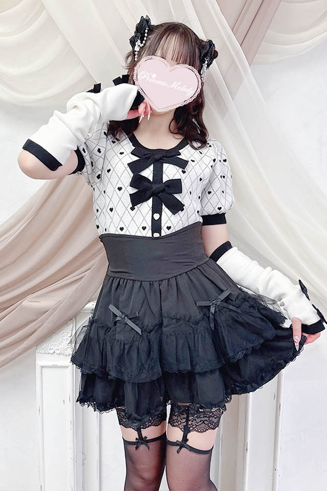 Princess Melody】アームウォーマー付きハート柄2連リボン