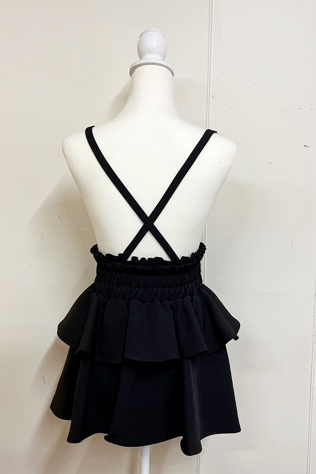 MA*RS】ハートバックル二段フリルスカパン - ブラック size-F | 地雷系