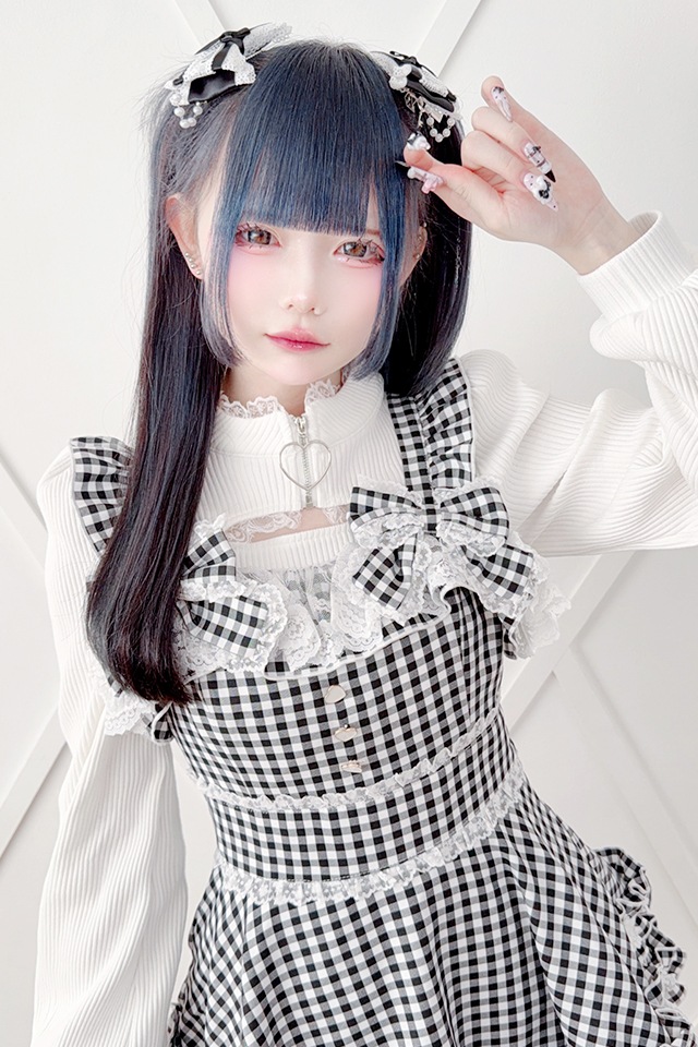 Princess Melody】ダブルりぼんギンガムキャミワンピース - ブラック