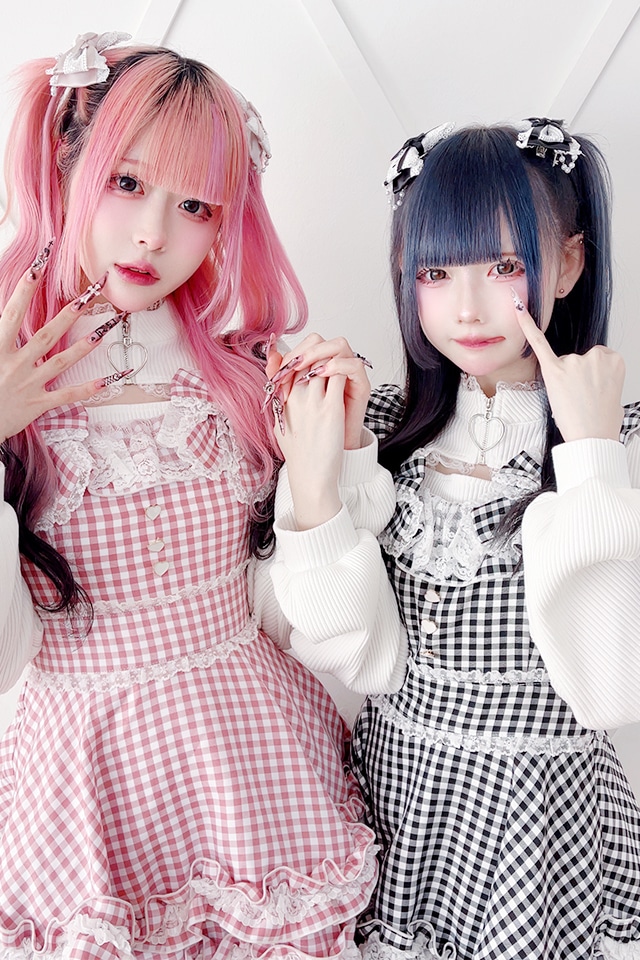 Princess Melody】ダブルりぼんギンガムキャミワンピース - ピンク