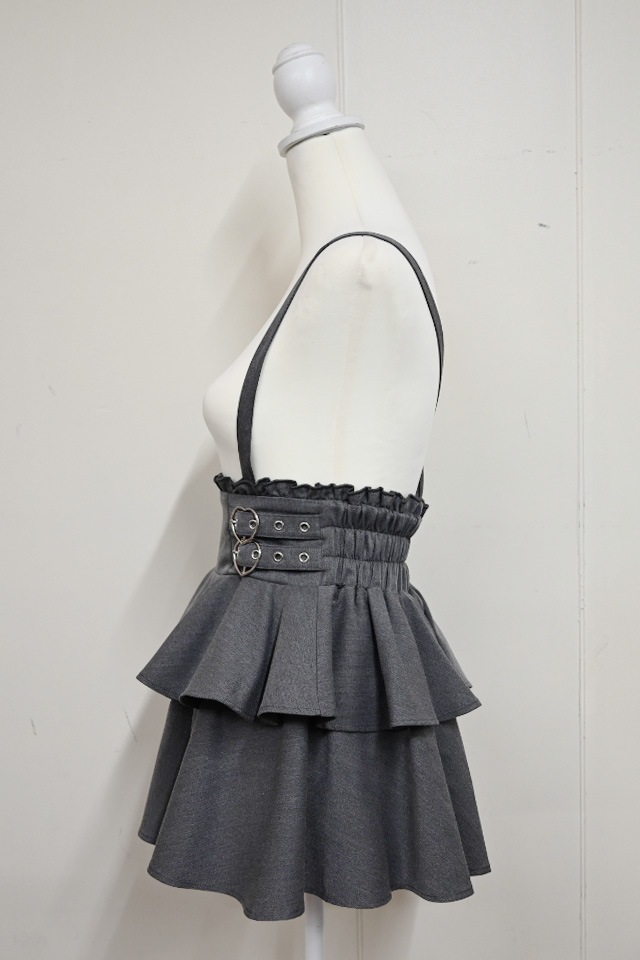 MA*RS】ハートバックル二段フリルスカパン - チャコールグレー size-F
