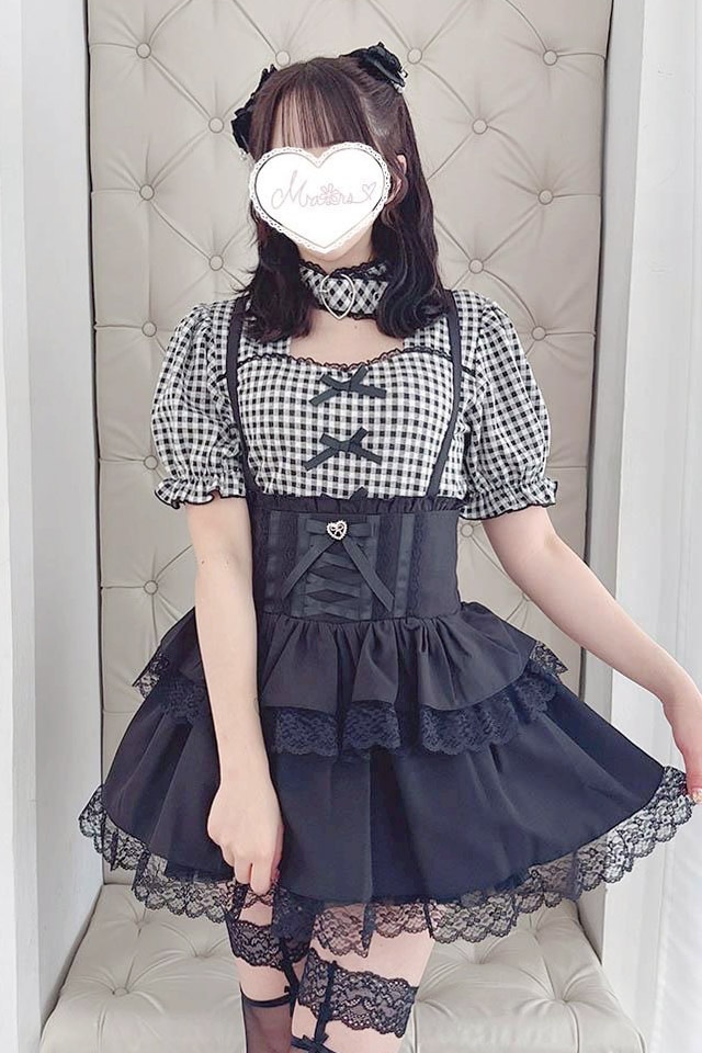 MA*RS】ハートベルト付きテレコトップス - BLK/ホワイト size-F | 地雷