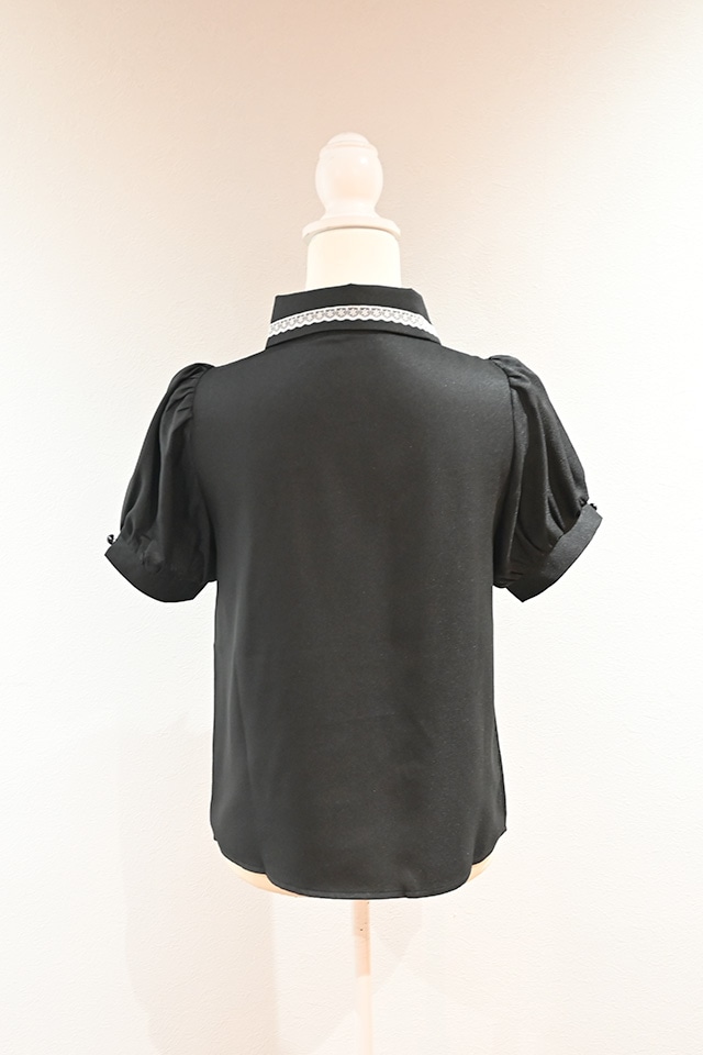 MA*RS】胸開きクロス刺繍ブラウス - BLK/BLK size-F | 地雷系・量産型