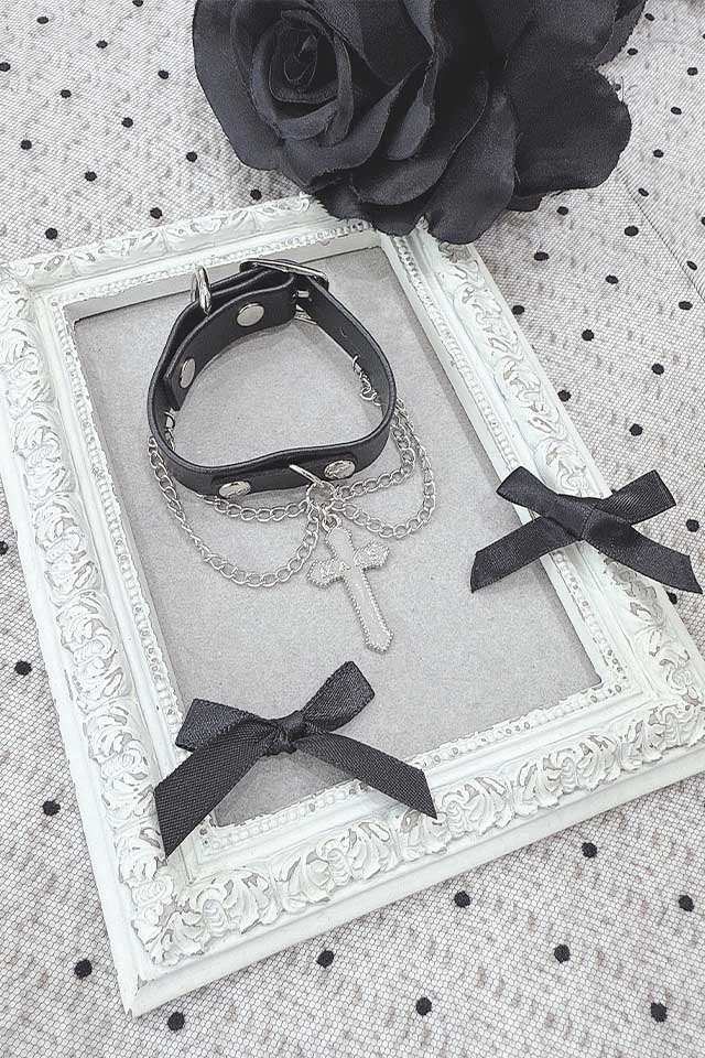 MA*RS】オリジナルクロス付きチェーンブレスレット - ブラック size-F