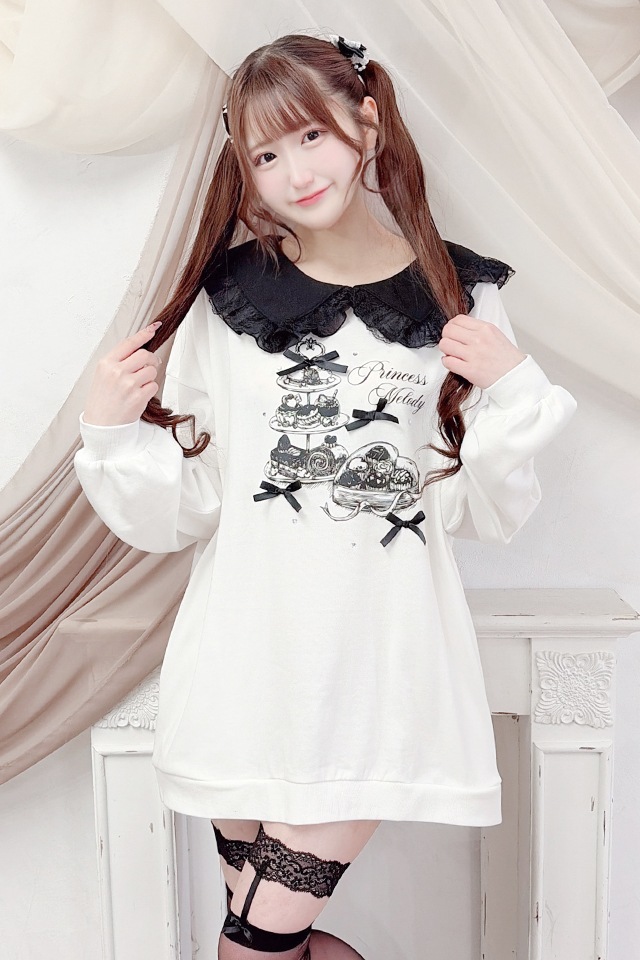 Princess Melody】襟付きカップケーキ×りぼんミニ裏毛ワンピース