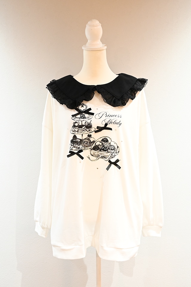 Princess Melody】襟付きカップケーキ×りぼんミニ裏毛ワンピース