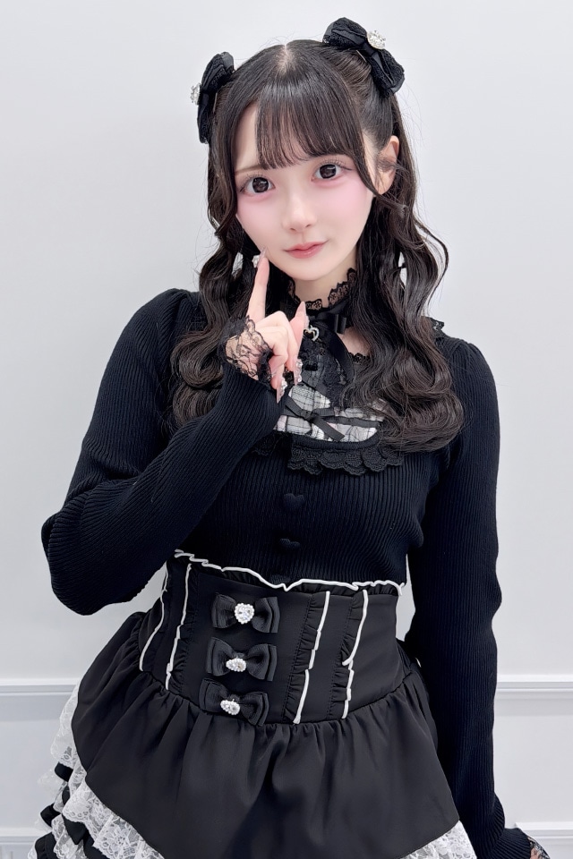 Ma*rs フレアスカート 香水柄 ビッグリボン MA*RS】3つリボンフレアスカート - ブラック size-F | 地雷系・量産型