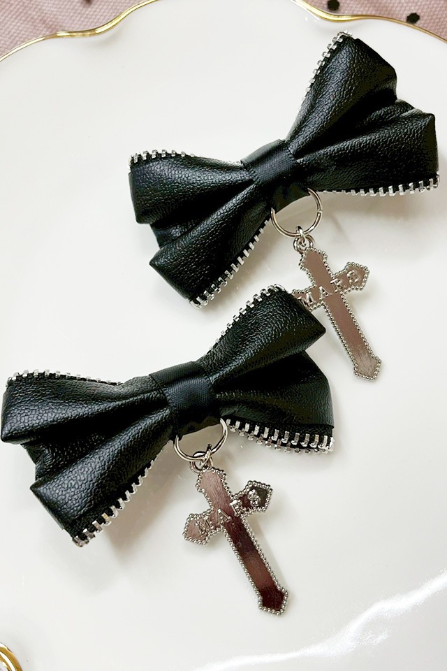 MA*RS】オリジナルクロス付きZIPりぼん2個SETクリップ