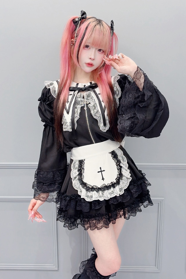 MA*RS】クロス刺繍姫袖ブラウス - ホワイト size-F | 地雷系・量産型の