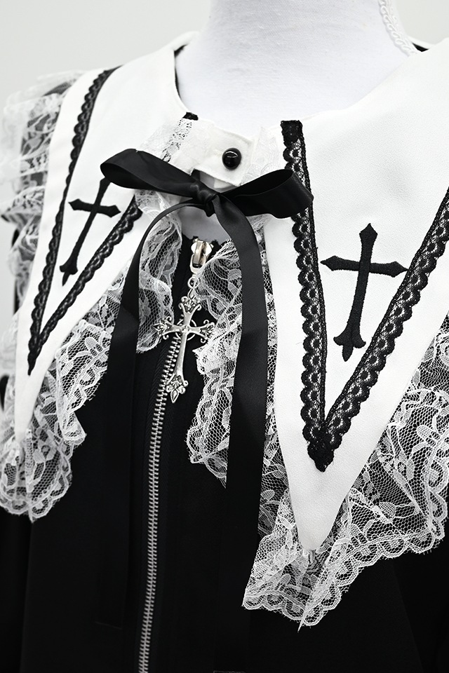 MA*RS】クロス刺繍姫袖ブラウス - ホワイト size-F | 地雷系・量産型の