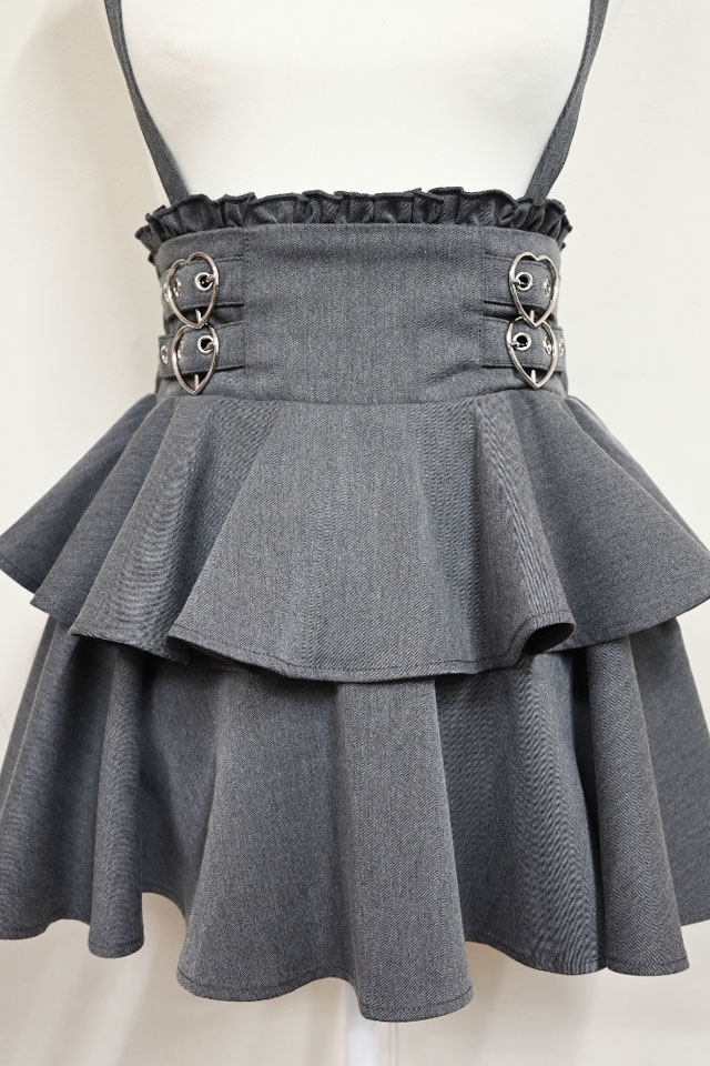 マーズ　ヒョウバラ柄　フリルスカパン MA*RS】ZIPフリルスカパン - BLK/ホワイト size-F | 地雷系