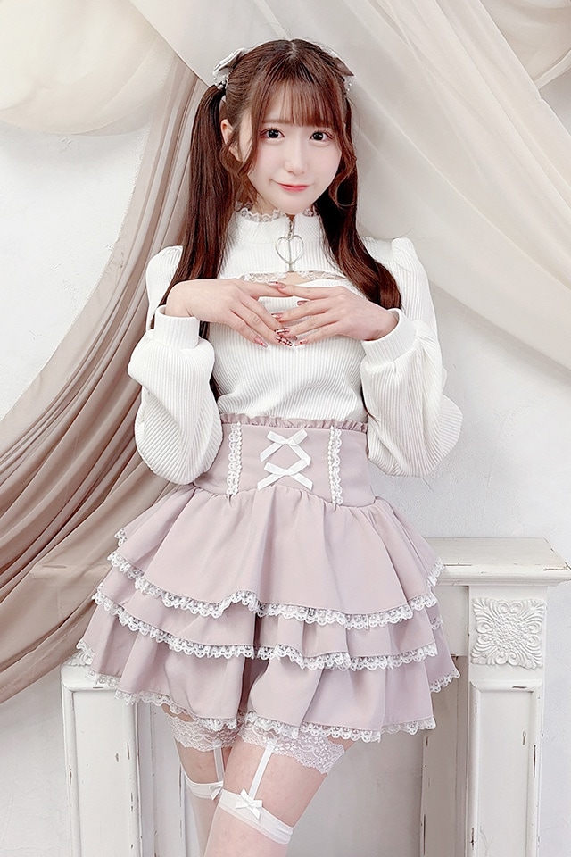 MA*RS】パールリボンフリルスカパン - ピンク size-F | 地雷系・量産型