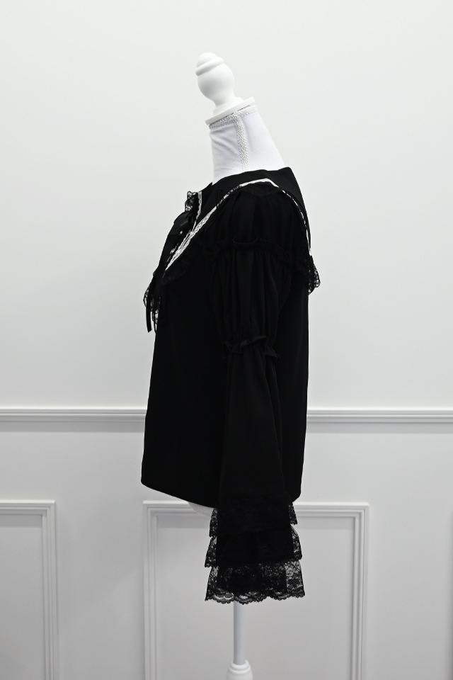 MA*RS】クロス刺繍姫袖ブラウス - ブラック size-F | 地雷系・量産型の