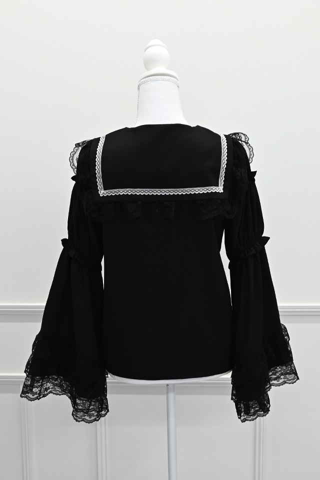 MA*RS】クロス刺繍姫袖ブラウス - ブラック size-F | 地雷系・量産型の
